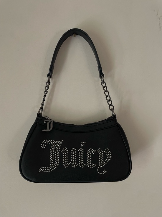 Juicy Couture Handbags - Juicy Couture Black Studded Script Shoulder Bag